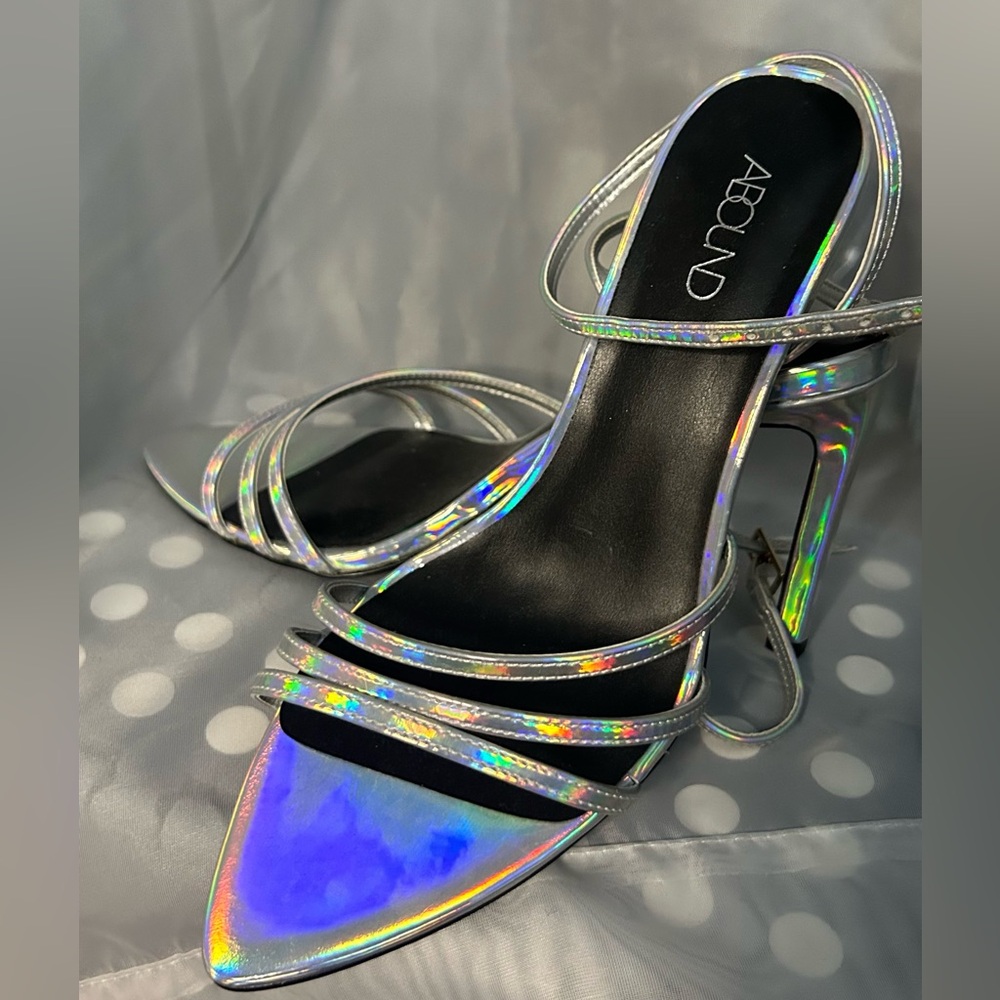 Iridescent Strappy Heel